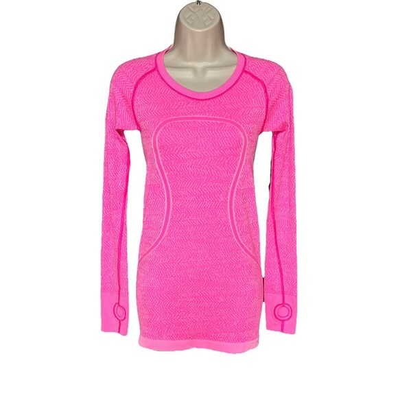 Lululemon Swiftly Tech Size 4 Long Sleeve Shirt Pink - Picture 1 of 10